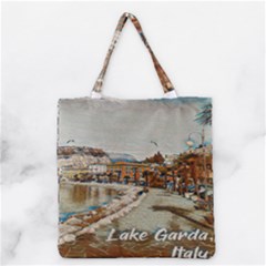 Birds And People On Lake Garda Grocery Tote Bag
