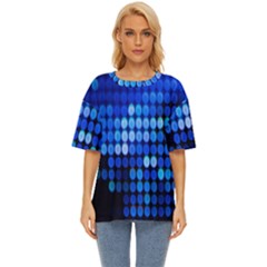 Pattern Blue Logo Oversized Basic Tee