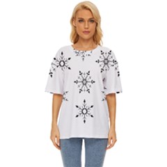 Black And White Pattern T- Shirt Black And White Pattern 12 Oversized Basic Tee