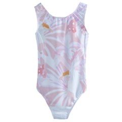 Botanical T- Shirt Botanical Birds Tropical T- Shirt Kids  Cut-out Back One Piece Swimsuit