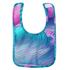 Pink Waves On The Beach Baby Bib