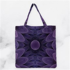 Gometric Shapes Geometric Pattern Purple Background Grocery Tote Bag