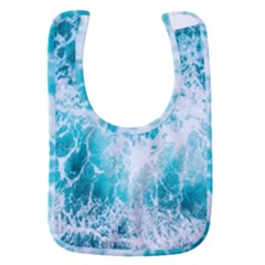 Tropical Blue Ocean Wave Baby Bib
