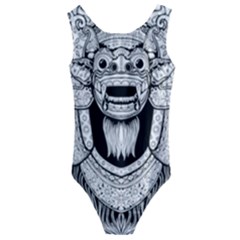 Balinese Art Barong Drawing Bali White Background People Kids  Cut-out Back One Piece Swimsuit