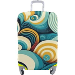 Waves Ocean Sea Abstract Whimsical Abstract Art 6 Luggage Cover (large)