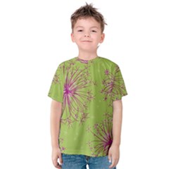 Dandelion Flower Background Nature Flora Drawing Kids  Cotton Tee