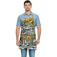 Crazy-abstract-doodle-social-doodle-drawing-style Kitchen Apron