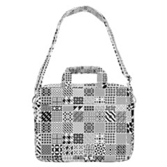 Black And White Geometric Patterns Macbook Pro 16  Shoulder Laptop Bag