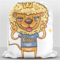 Animation-lion-animals-king-cool Drawstring Bag (large)