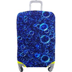 Blue Bubbles Abstract Luggage Cover (large)