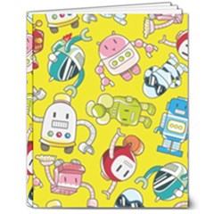 Robot Pattern Lego 8  X 10  Hardcover Notebook