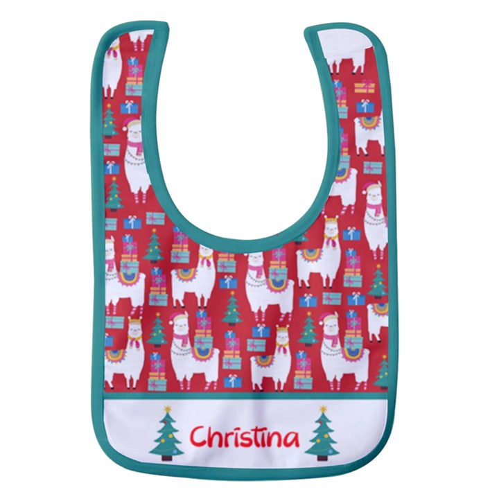 Christmas Unicorn Baby Bib