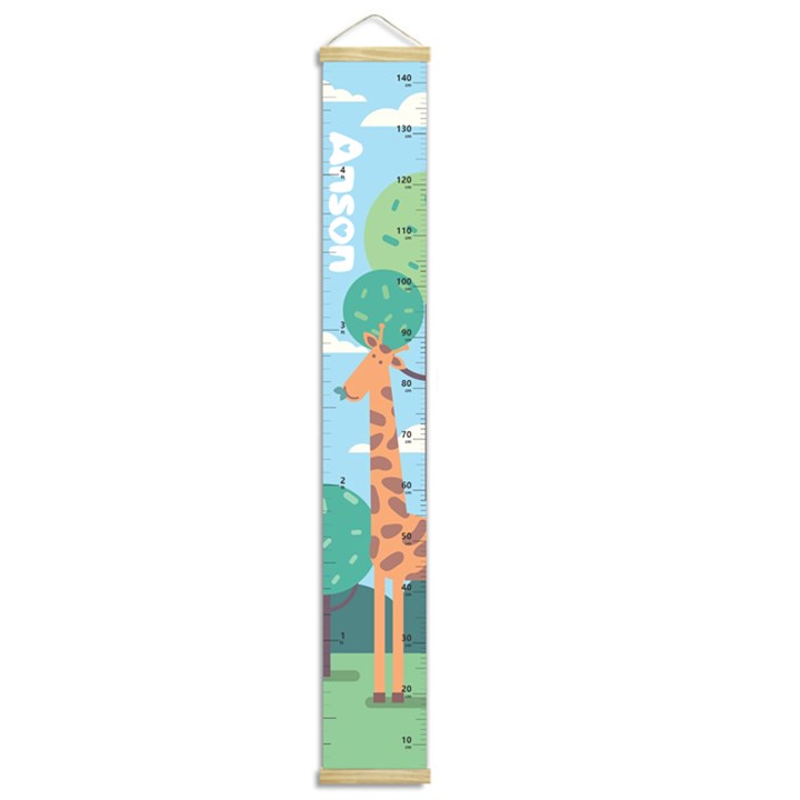 Personalized Giraffe Name Growth Chart Height Ruler For Wall