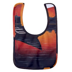 Boat Sunset Lake Water Nature Baby Bib