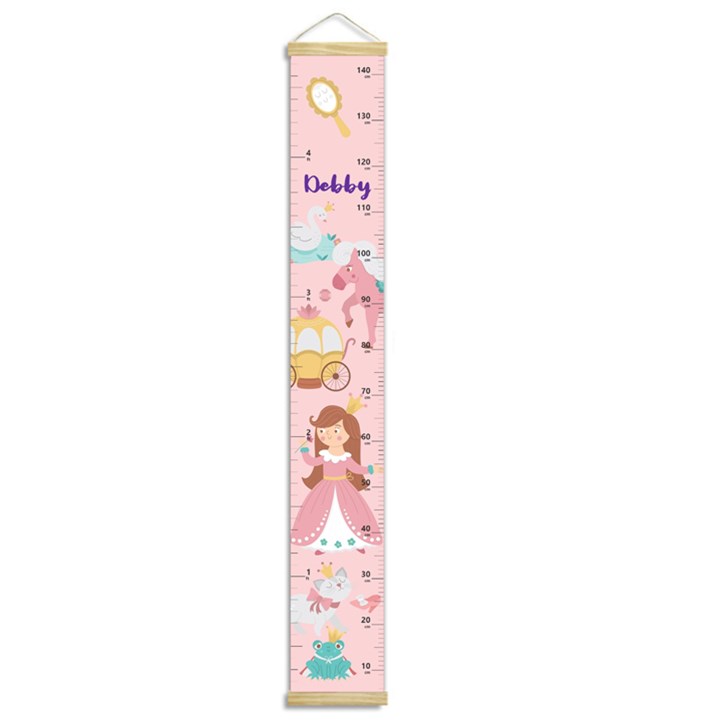 Personalized Princess Name Growth Chart Height Ruler For Wall