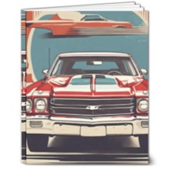 Car Vehicle Vintage Automobile 8  X 10  Hardcover Notebook