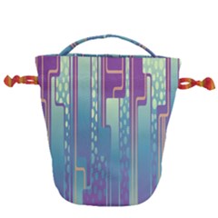 Non-seamless-pattern-background Drawstring Bucket Bag