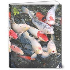 Koi Fish Nature 8  X 10  Hardcover Notebook