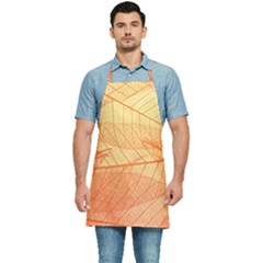 Abstract Texture Of Colorful Bright Pattern Transparent Leaves Orange And Yellow Color Kitchen Apron