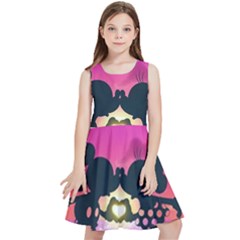 Mickey And Minnie, Mouse, Disney, Cartoon, Love Kids  Skater Dress