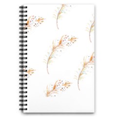 Boho Feather Pattern T- Shirt Boho Feather Pattern 8 5 5  X 8 5  Notebook