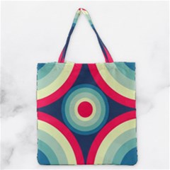 Circle Pattern Repeat Design Grocery Tote Bag
