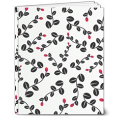 Pattern Flower Design Background 8  X 10  Hardcover Notebook