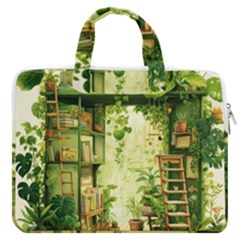 Building Potted Plants Macbook Pro 16  Double Pocket Laptop Bag 