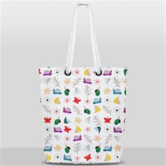 Snail Butterfly Pattern Seamless Full Print Rope Handle Tote (small)