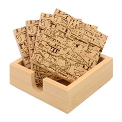 Menton Old Town France Bamboo Coaster Set