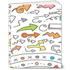 Desktop Pattern Art Graphic Design 8  X 10  Hardcover Notebook