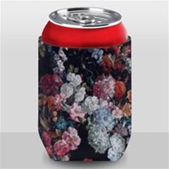 Floral Pattern, Red, Floral Print, E, Dark, Flowers Can Holder