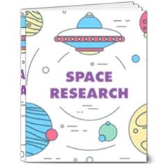 Unidentified Flying Object Ufo Space Outer 8  X 10  Hardcover Notebook