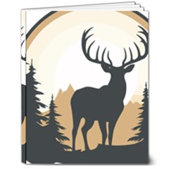 Deer Wildlife Nature 8  X 10  Hardcover Notebook