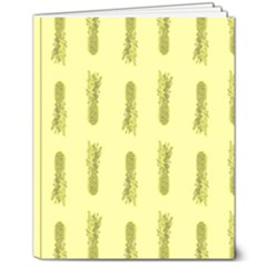 Yellow Pineapple 8  X 10  Hardcover Notebook