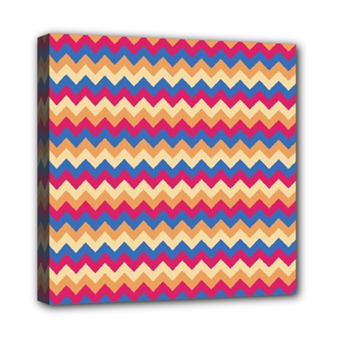 Zigzag Pattern Seamless Zig Zag Background Color Mini Canvas 8  X 8  (stretched)