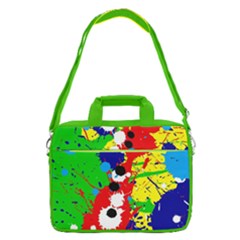Colorful Splattered Paint Strokes Stylish 16  Shoulder Laptop Bag 