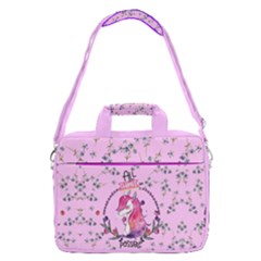 Orchid Unicorn Print 16  Shoulder Laptop Bag