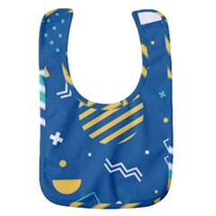 Flat Design Geometric Shapes Background Baby Bib