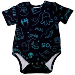 Cartoon, Skull, Dark, Dead Baby Short Sleeve Bodysuit