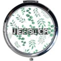 Personalized Greenery Name Mini Round Mirror Mini Round Mirror View1