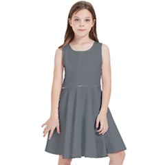 Gray, Color, Background, Monochrome, Minimalism Kids  Skater Dress
