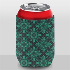 Green Damask Pattern Vintage Floral Pattern, Green Vintage Can Holder