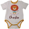 Personalized Lion Name Baby Short Sleeve Bodysuit Baby Short Sleeve Bodysuit View1