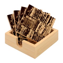 Psychedelic Digital Art Artwork Landscape Colorful Bamboo Coaster Set