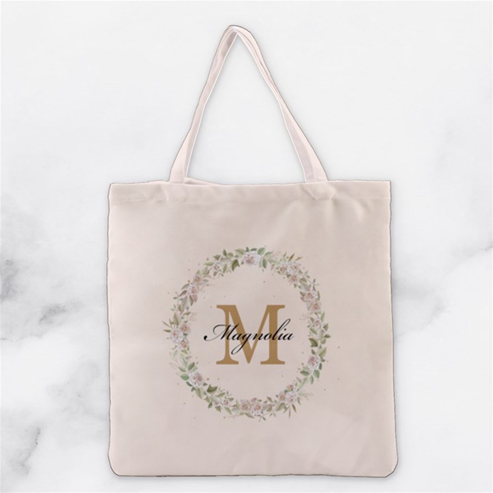 Personalized Initial Name Tote Bag Grocery Tote Bag
