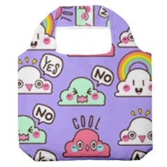 Cloud Seamless Pattern Premium Foldable Grocery Recycle Bag