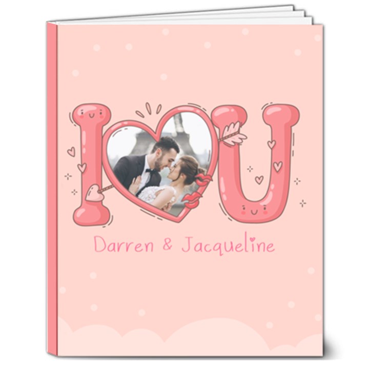Personalized Photo Name I Love  You Hardcover Notebook 8  x 10  Hardcover Notebook
