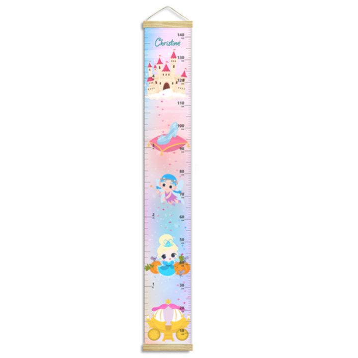 Personalized Cinderella Name Growth Chart Height Ruler For Wall Growth Chart Height Ruler For Wall