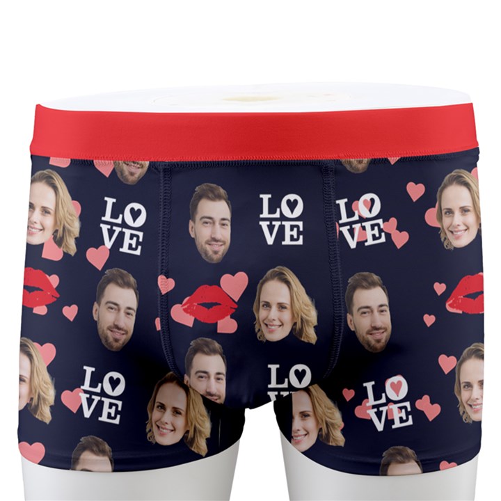 Personalized Couple Photo Many Face Head Boxer Men s Boxer Briefs